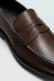 Original Zara Men's Loafers - Brown Leather - 3