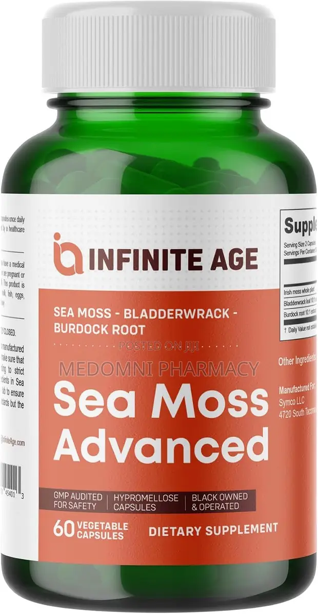 Infinite Age Sea Moss Advanced 1250mg - 60 Veggie Capsules - 1