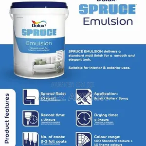 Dulux Spruce Emulsion Paint (Steeze White), 20L