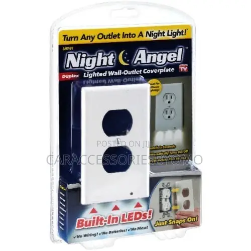 Night Angel Lighted Wall-Outlet Coverplate - 1