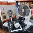 Easy Power Rechargeable Mini Solar Table Fan with LED Light & Power Bank - 2