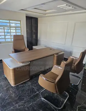 Complete Executive Table and 3 Chairs Set - Brand New
