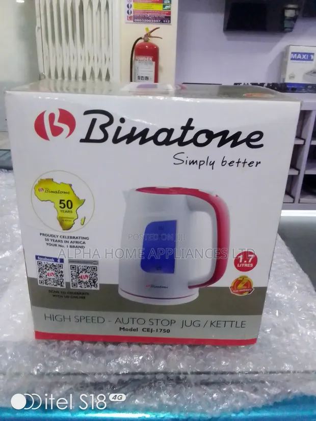 Binatone 1.7L Kettle Mara-Mara - Fari - 1