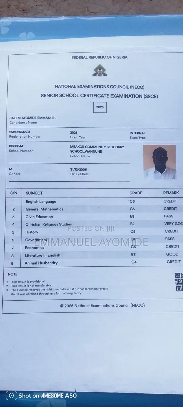 CV Mai Karɓar Baƙi - Emmanuel Ayomide Salem - 1