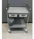 2-Tier Instrument Trolley with Double Drawer - 2
