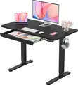 Black Electric Sit-Stand Desk with Drawer (140cm) - 2