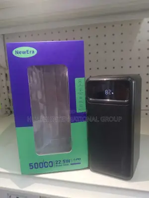NewEra 50000mAh Power Bank with Built-in Cables & Digital Display