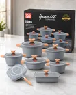 UCC Life 14-Piece Granite Non-Stick Cookware Set - 1