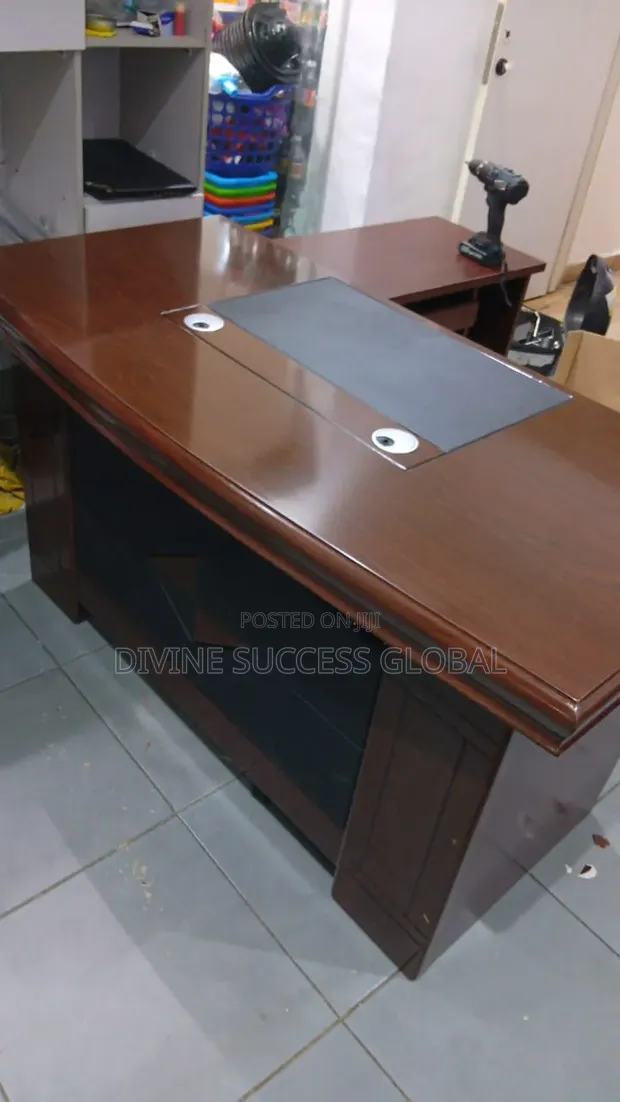 Modern Executive Office Table 1.6m with Extension & Drawers - 1
