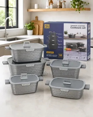 UCC Life 10-Piece Granite Coating Cookware Set