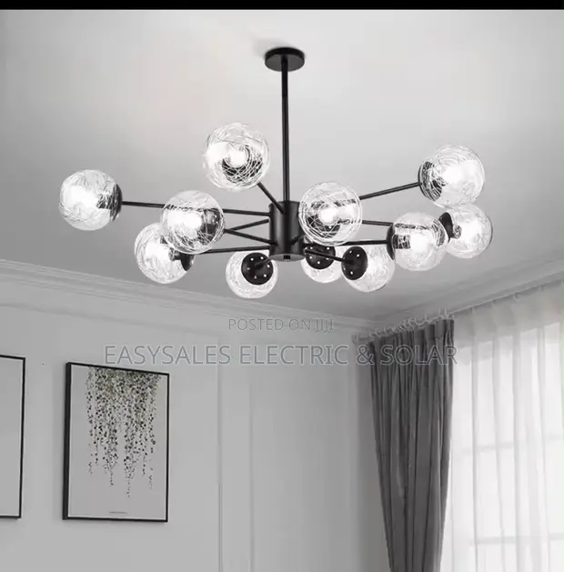 Nordic Luxury Glass Ball Chandelier - 12 Lights - 1