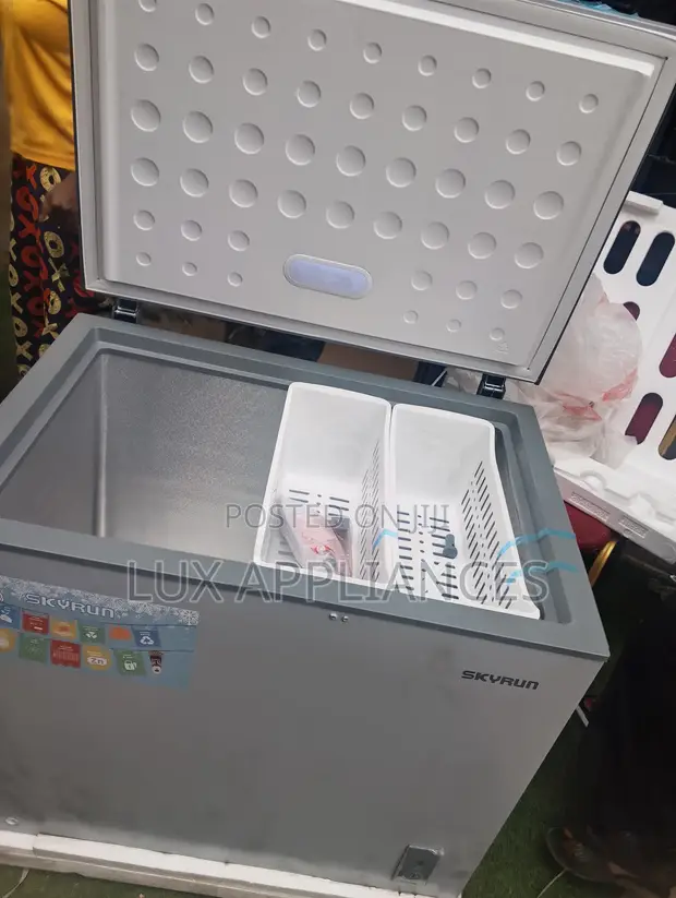 Skyrun BD-260A 260L Grey Chest Freezer - 1