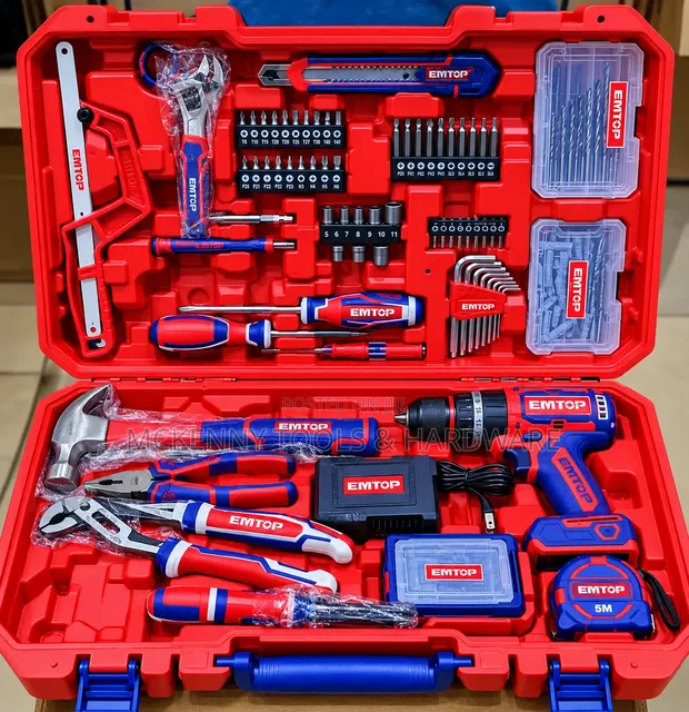 EMTOP Complete Tool Kit with Cordless Drill - 1