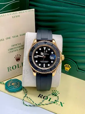 Luxury Rolex Gold & Black Wristwatch
