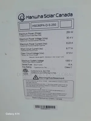 Ingantacciyar Solar Panel Poly 250 Watts 60-Cell