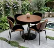Luxury Round Restaurant/Dining Table with Four Chairs - 1