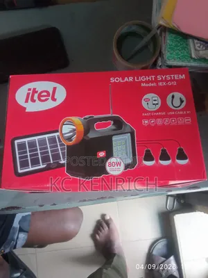 Itel Solar Light with Bluetooth and FM Radio (3 Bulbs)