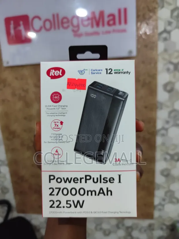 iTel 27,000mAh Power Bank - 22.5W Fast Charging - 1