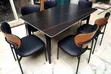 Luxury Rectangular Dining Table with Six Chairs - 1
