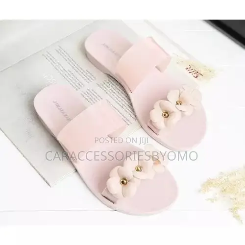 Cute Melissa Slides with Flower Detail - 1