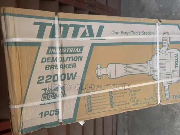 TOTAL 2200W Heavy-Duty Demolition Jack Hammer (30kg SDS-HEX) - 1