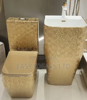 Master Gold Water Closet with Standing Wash Hand Basin