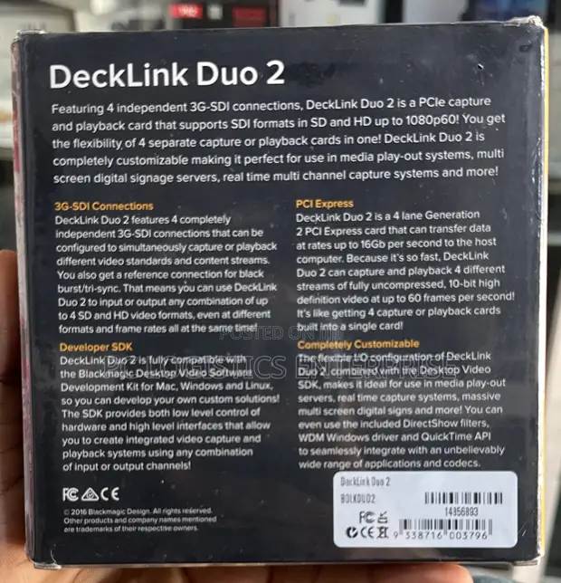 Blackmagic Design DeckLink Duo 2 Capture Card - 1