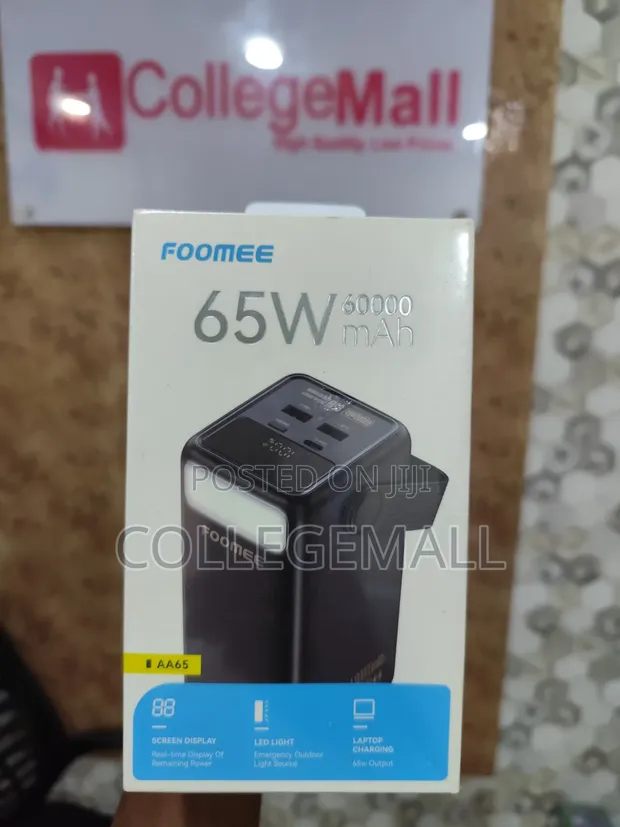 Foomee 60,000mAh Power Bank with Screen Display & 65W Laptop Charging - 1