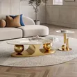 Luxury Marble Coffee Table - Modern Gold Centre Table - 1