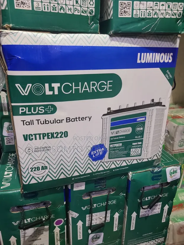 Luminous Voltcharge 220Ah/12V Deep Cycle Battery - 1
