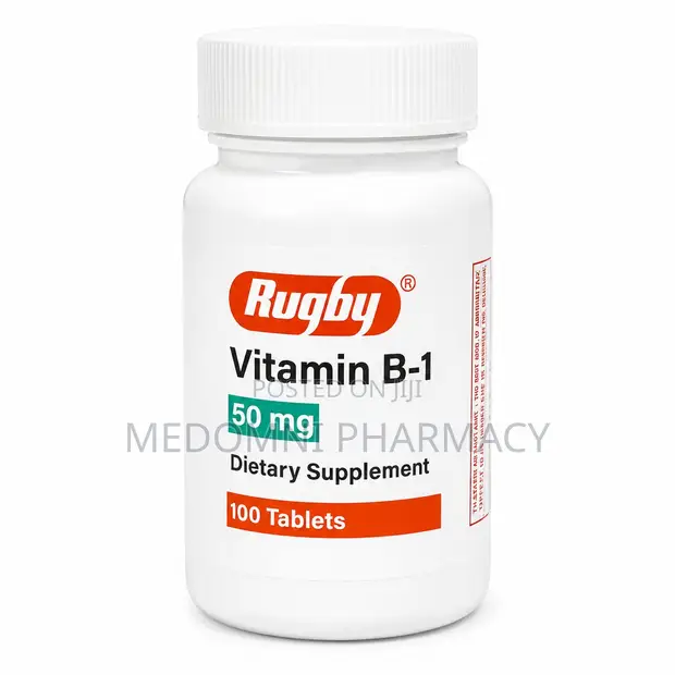 Rugby Vitamin B1 50mg Thiamine HCl Energy Support - 100 Tablets - 1