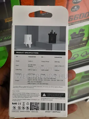 Foomee 33W GaN Fast Wall Charger with Type-C Cable