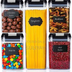 Saitin Kwantena 5-in-1 na Acrylic Mai Rufe Sosai tare da Lambobi