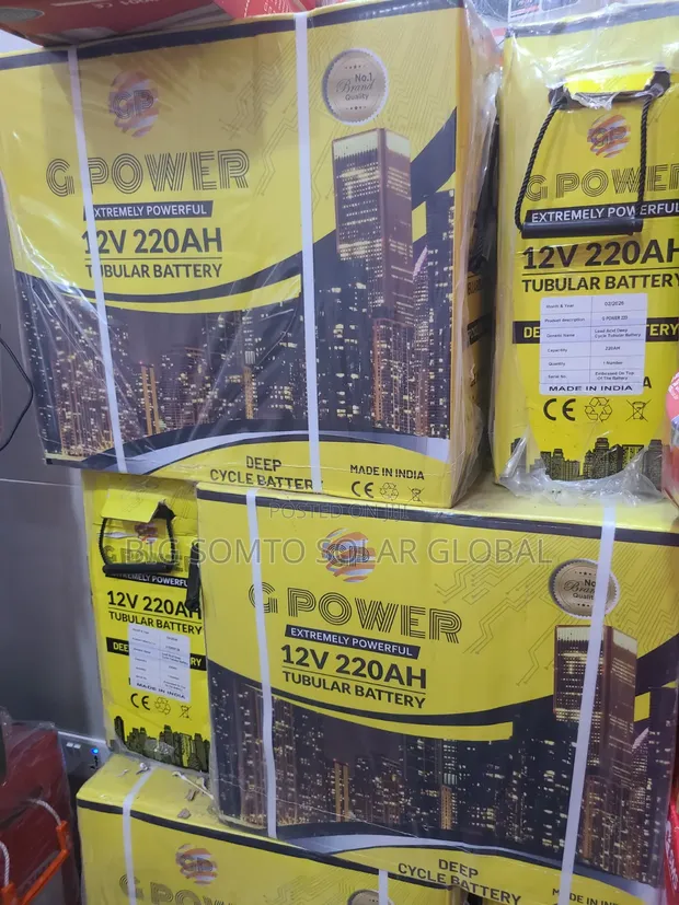 G Power 220Ah/12V Tubular Battery - 1