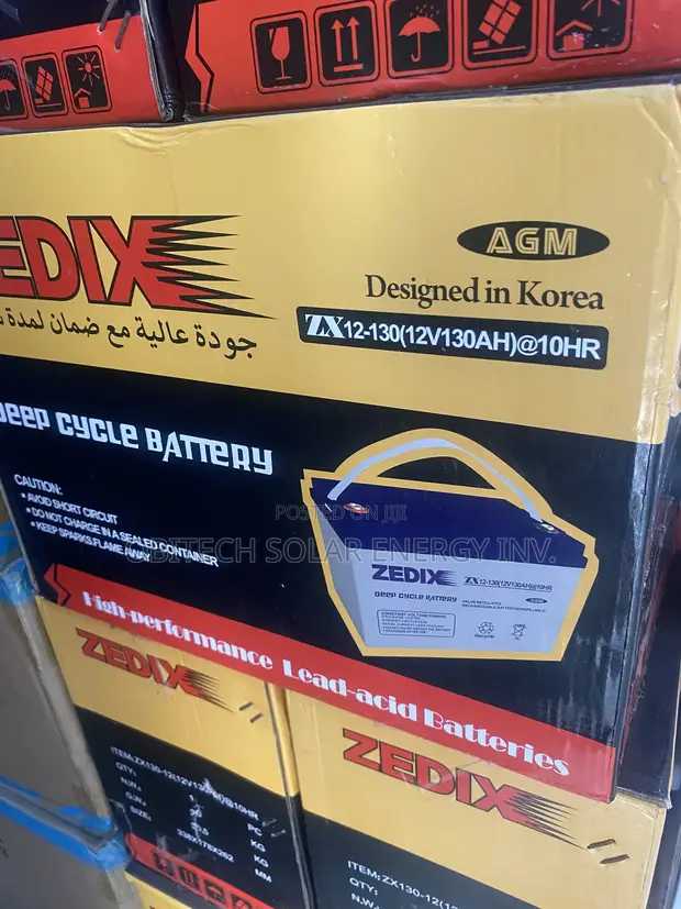 Zedix 130AH 12V Deep Cycle Battery - 1