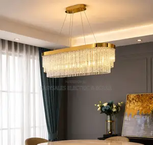 Modern Gold Crystal Round LED Chandelier
