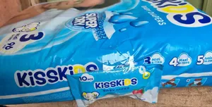 Kisskids Super Dry Baby Diapers Size 3 Midi (96pcs)
