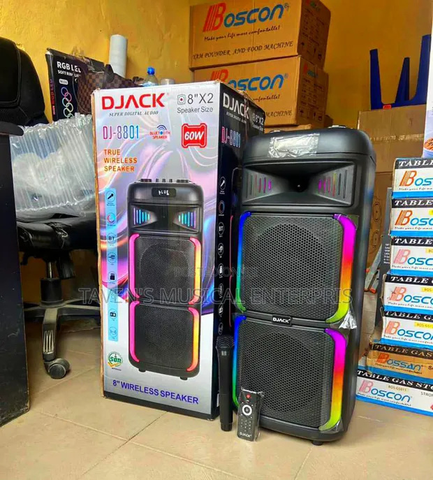 Djack DJ-8801 60W RGB LED Speaker with Microphone - 1