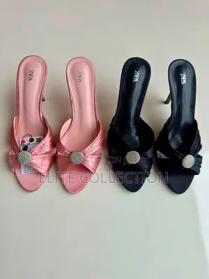 Zara Mule Shoes - Sizes 37-42, Black & Pink