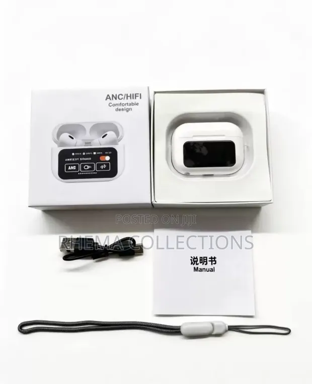ANC Earpods da Smart Display Touch Screen Case & Noise Cancellation - 1
