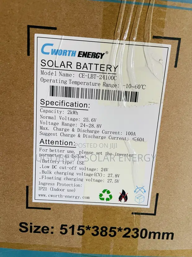 Cworth 2kWh 24V Baturiya Lithium - 1