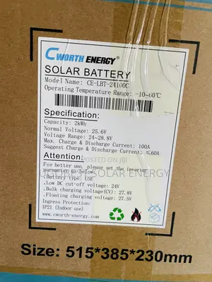 Cworth 2kWh 24V Baturiya Lithium