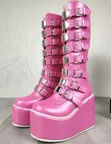 Luxury Pink Leather Boots - Used - 1