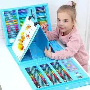 208 Pieces Colouring Set - Pink & Blue