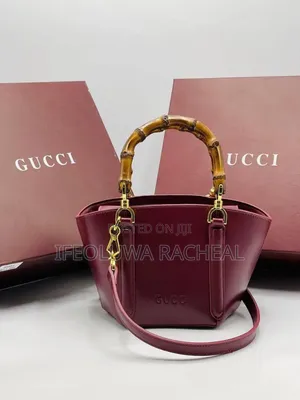 Brand New Gucci Bamboo Mini Tote Bag - Wine