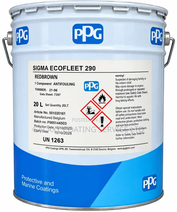 PPG Sigma Ecofleet 290 Paint Mai Hana Ruwa (Jaja/Brown, 20L) - 1