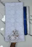 Pure White Cord Lace Fabric - 2