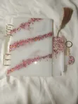 White & Pink A5 Resin Journal Gift Set - 1