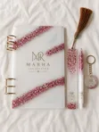 White & Pink A5 Resin Journal Gift Set - 2