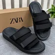 Zara Double-Strap Sandals - Black, Brand New - 1